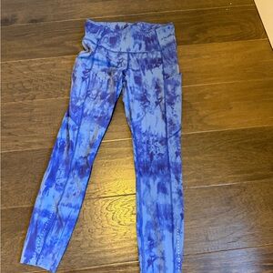 Lululemon Athletica Indigo Tie-Dye Leggings